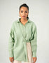 WAFFLE OVERLAPPED BUCKLE SHIRT